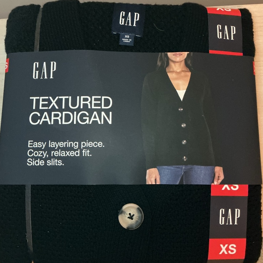 GAP Women's Black Button-Up Cardigan XS NWT